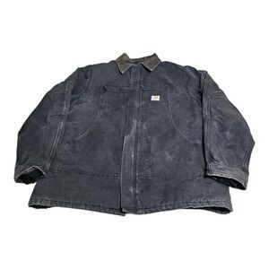 Carhartt Vtg C03 Black Mens 2XL Arctic Quilt‎ Duck Canvas Coat Jacket Vintage